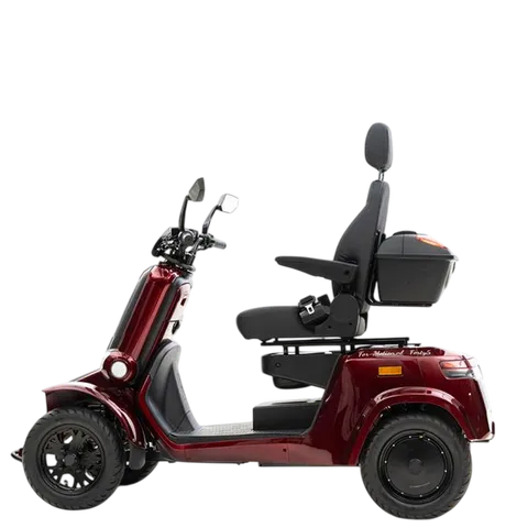 Ein vierrädriges For Motion Elektromobil von der Seite